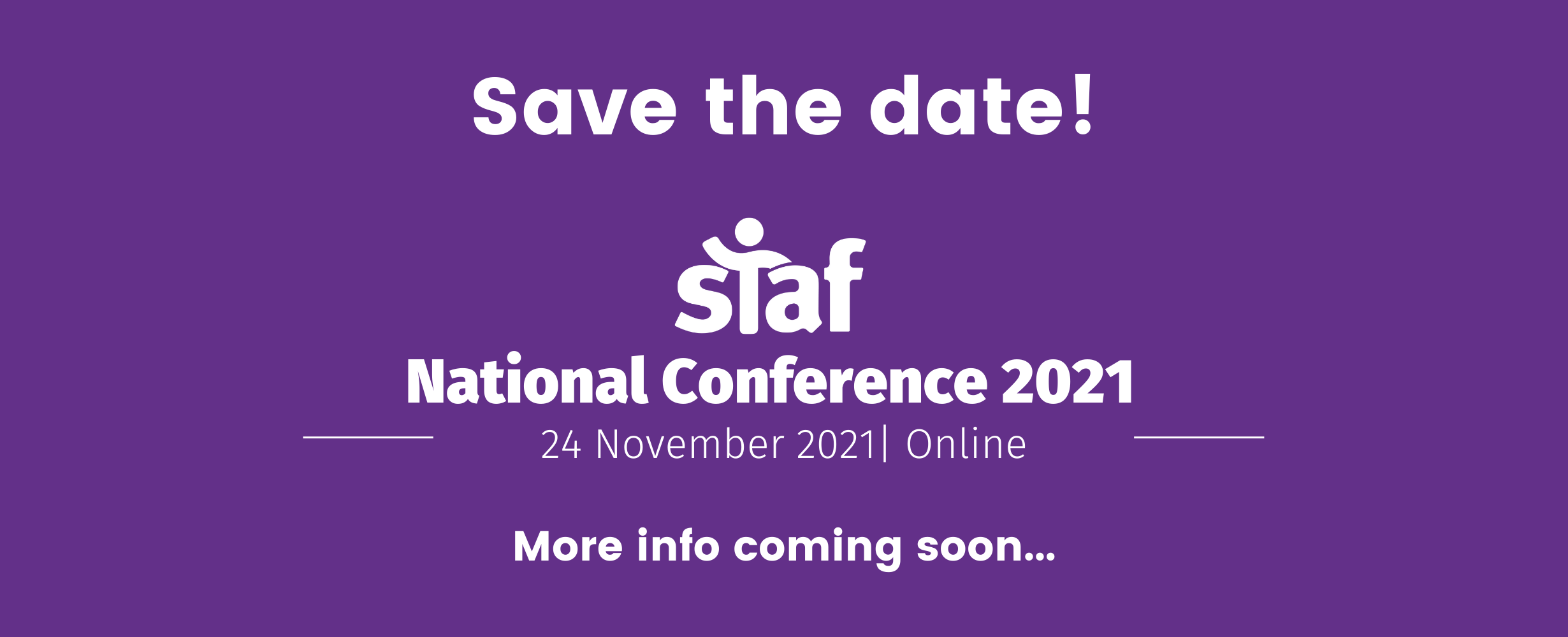 Staf National Conference coming soon 