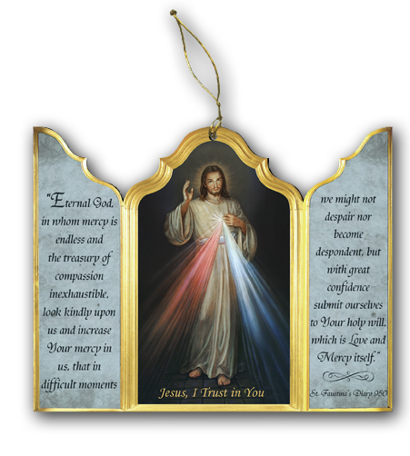 Divine Mercy Triptych Ornament