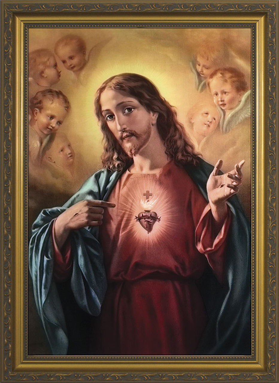 Sacred Heart with Angels