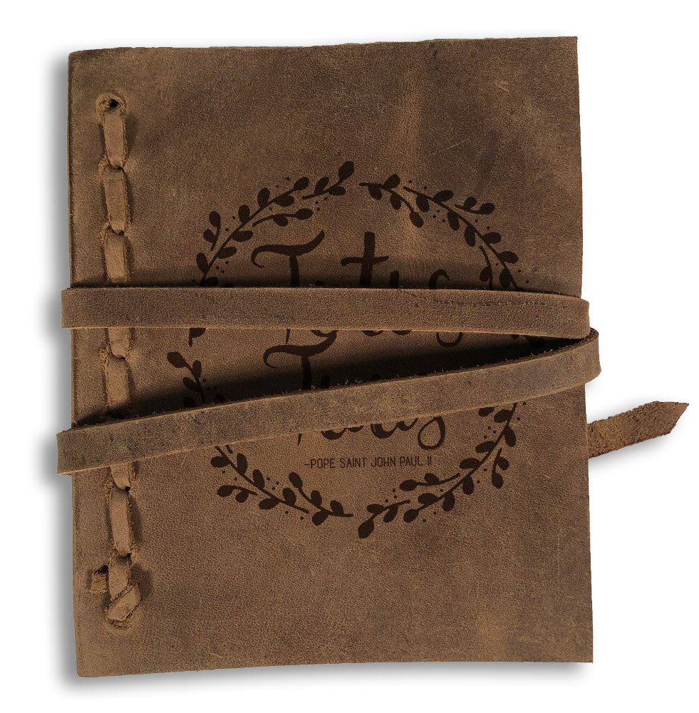 Totus Tuus Rustic Leather Journal