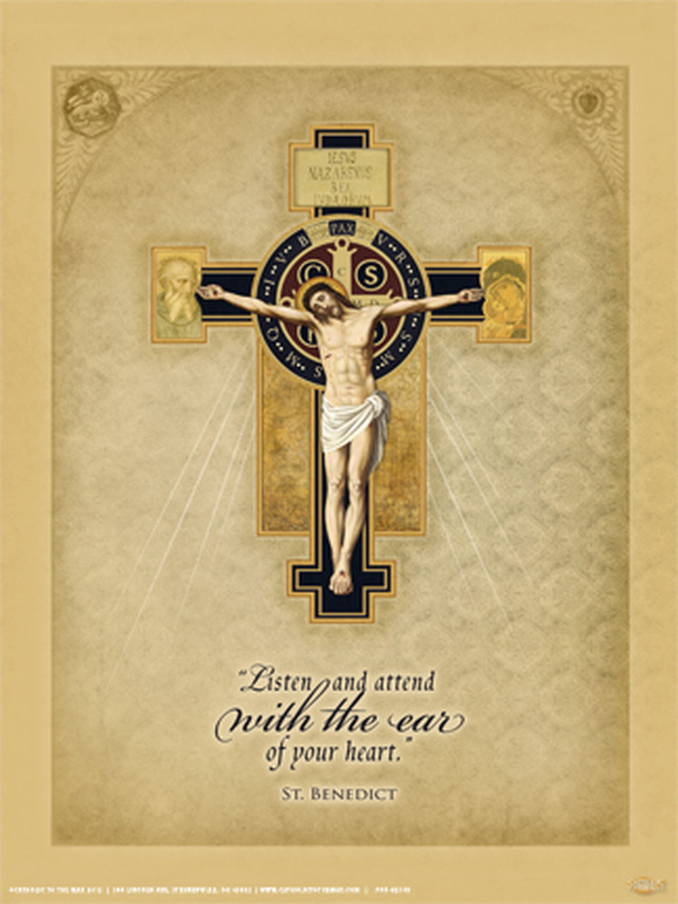 Benedictine Cross Poster