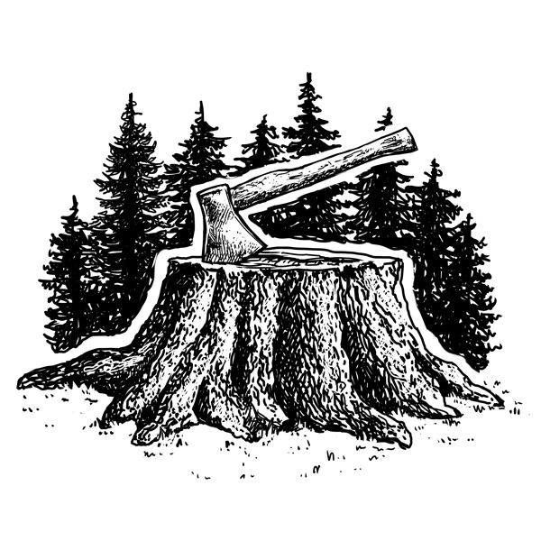 Axe & Stump Design