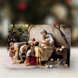 Adoration (Mary & Jesus with Children) Christmas Cards