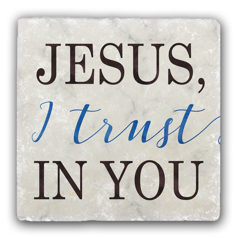 Jesus, I Trust in You Stone Coaster