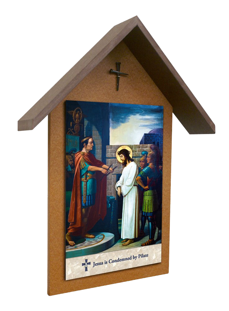 Emmerich Stations of the Cross Simple Polywood Shrine Set