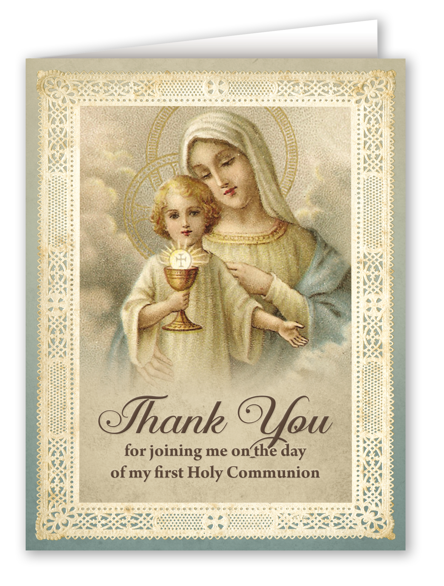 Vintage Christ Child First Communion Note Card