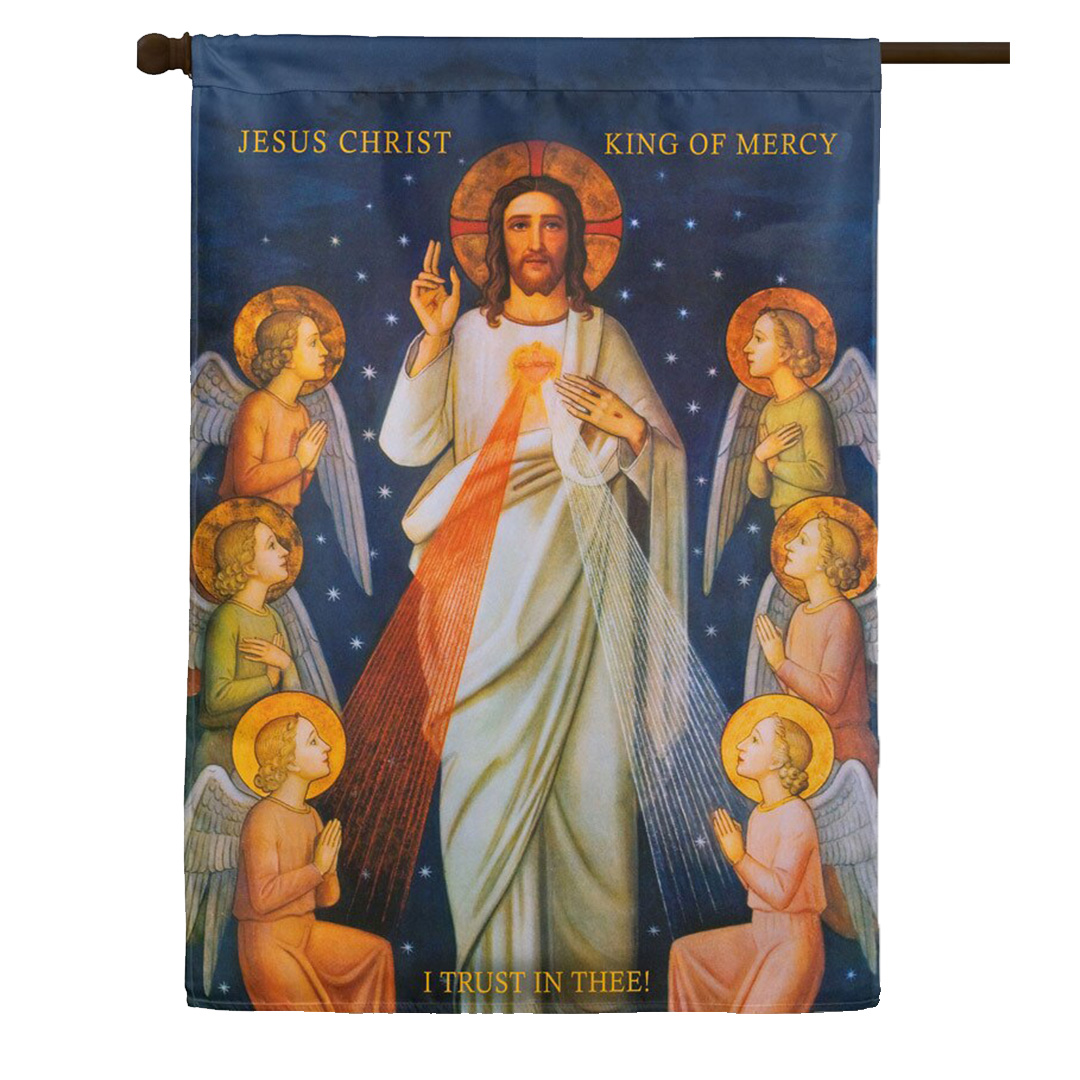 King of Divine Mercy House Flag