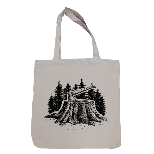 Axe & Stump tote bag