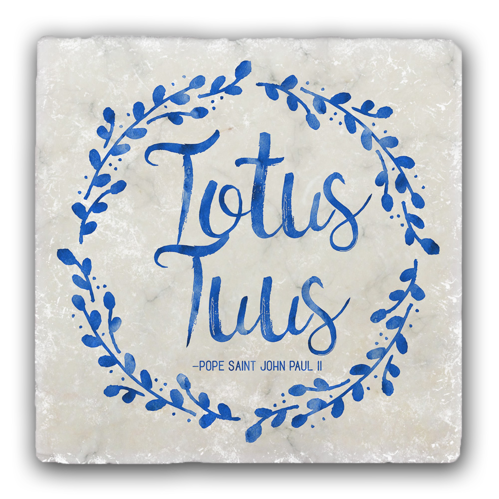 Totus Tuus Stone Coaster