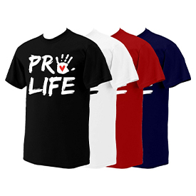 Pro-Life with Handprint T-shirt