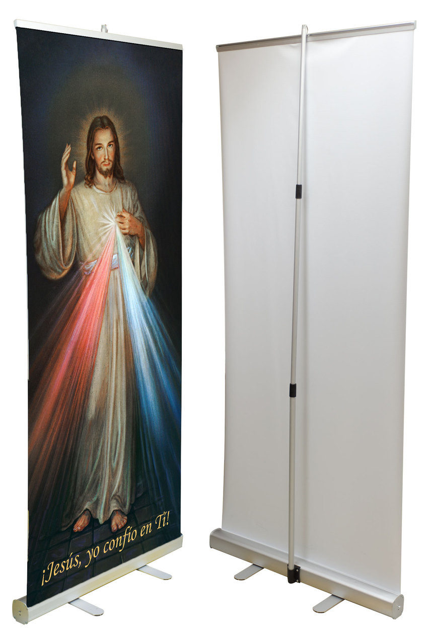 Spanish Divine Mercy Banner Stand