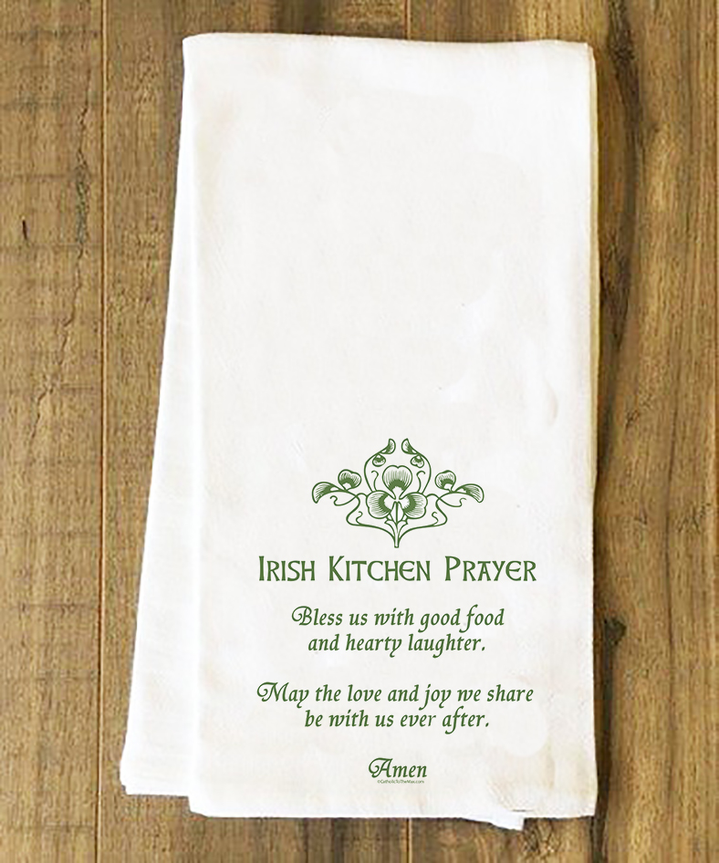 Irish Kitchen Prayer Tea Towel