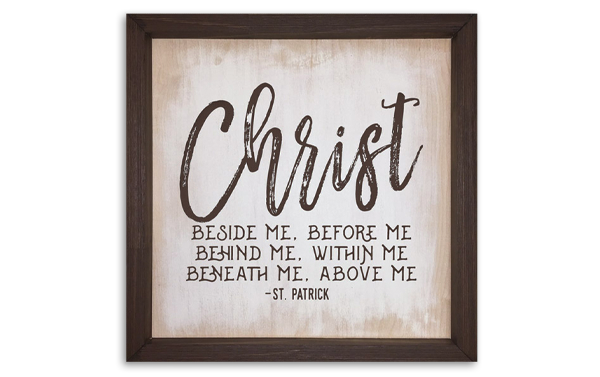 Christ Beside Me Framed Quote