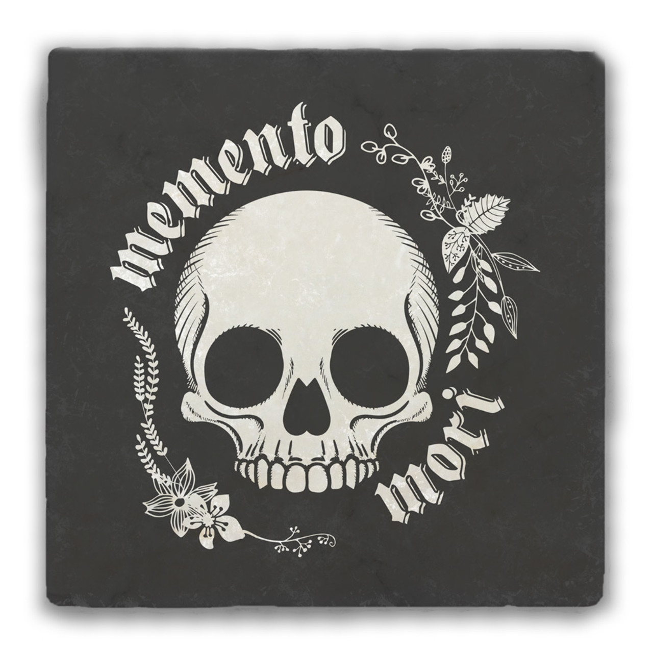 “Memento Mori“ Tumbled Stone Coaster