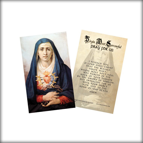 Sorrowful Mother Holy Card