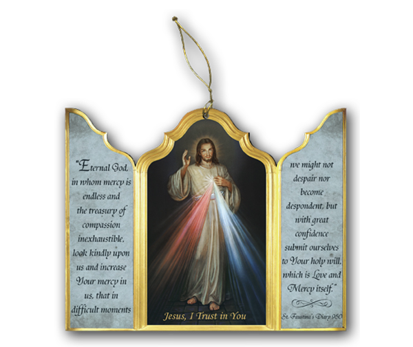 Divine Mercy Triptych Ornament