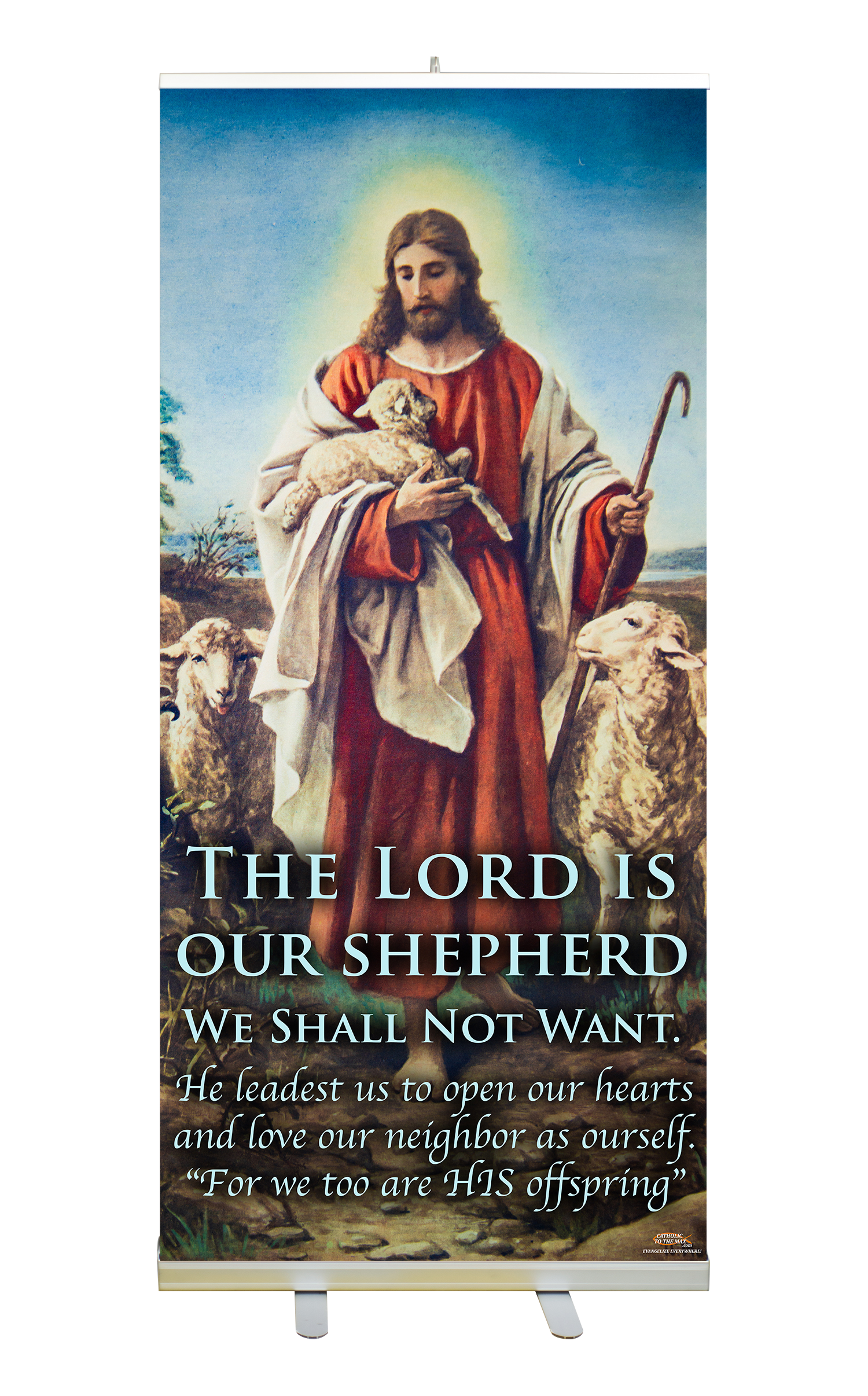 The Lord Is Our Shepherd Banner Stand