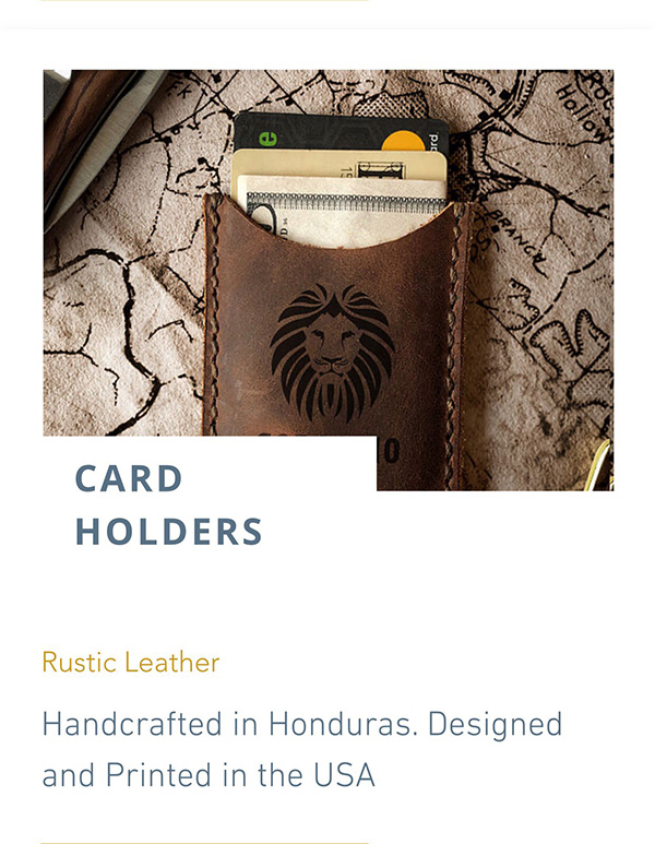Coraggio Leather Card Holders