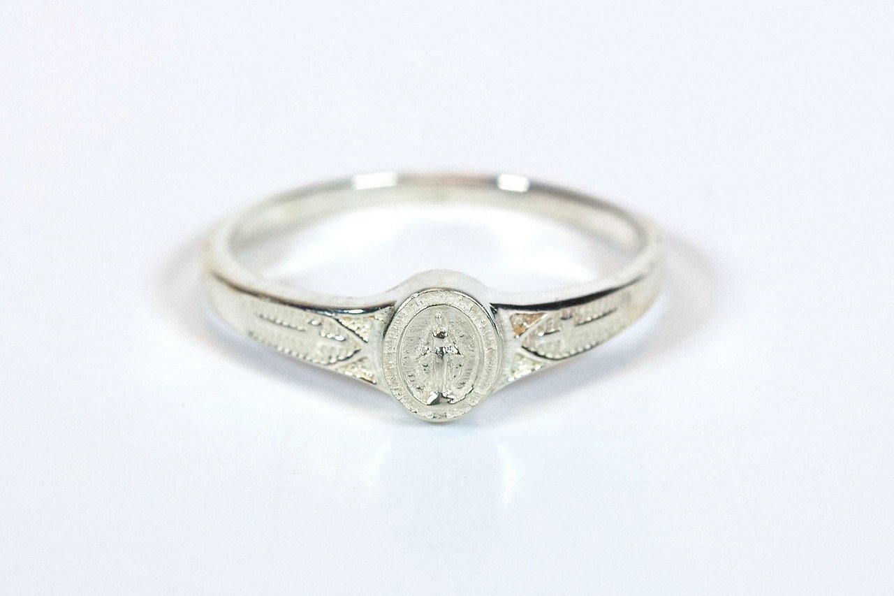 Sterling Silver Miraculous Medal Ring