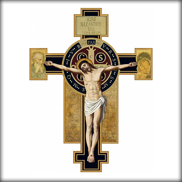 Benedictine Cross Wall Plaque Crucifix