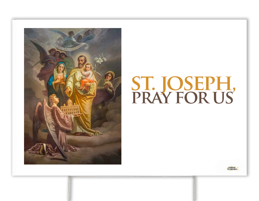 St. Joseph Patron of the Church Yard Sign