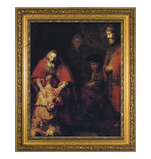 Prodigal Son by Rembrandt Gold Framed Canvas