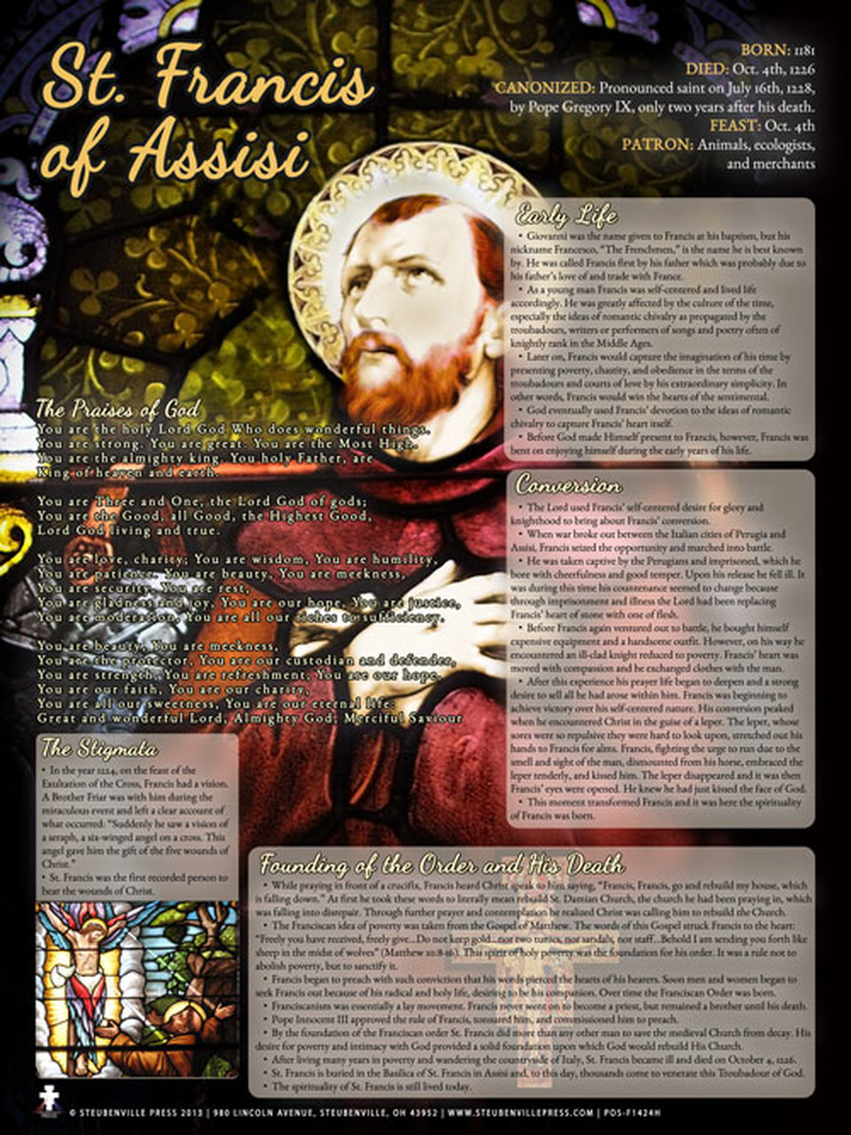 St. Francis of Assisi Poster