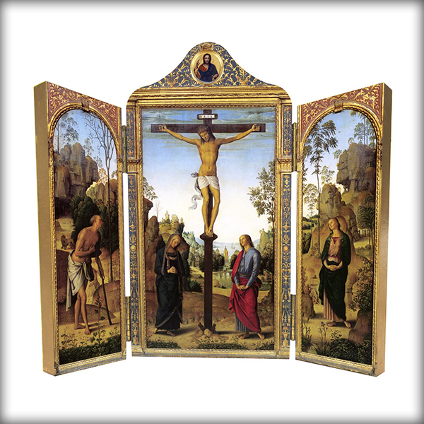 Crucifixion by Perugino Triptych