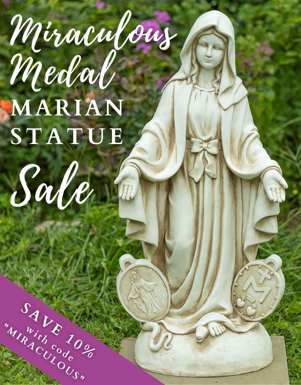 Miraculous Medal Marian Statue Sale