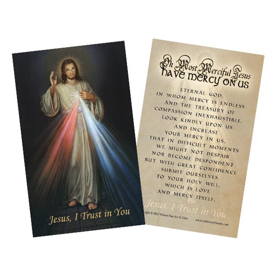 Divine Mercy Holy Card