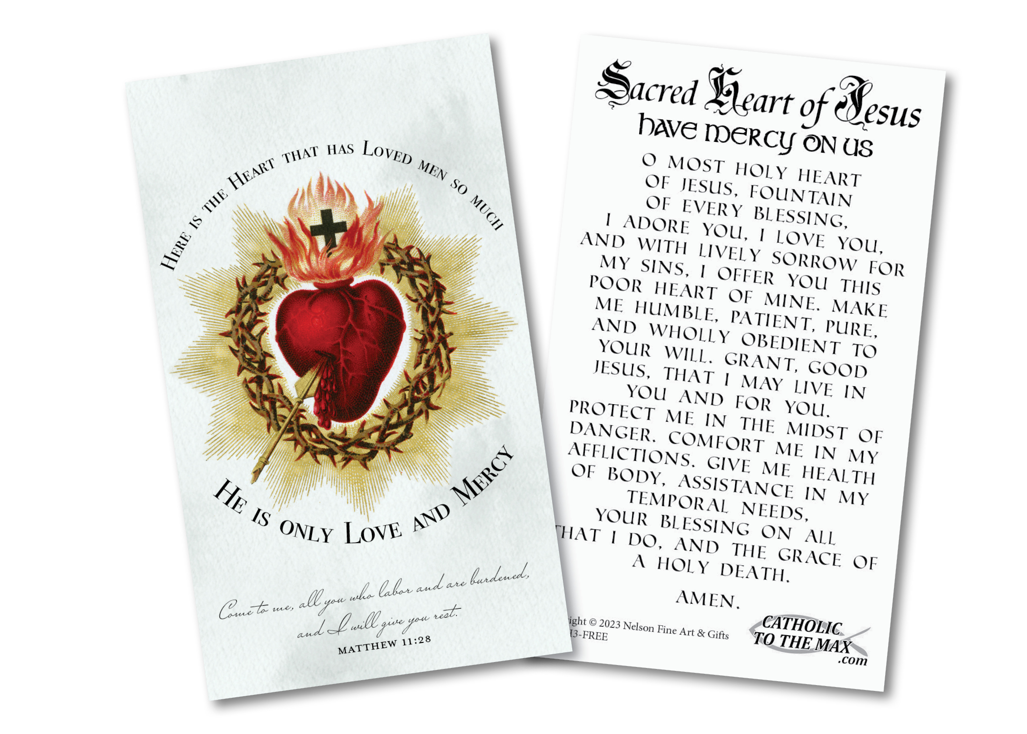 Sacred Heart Holy Card