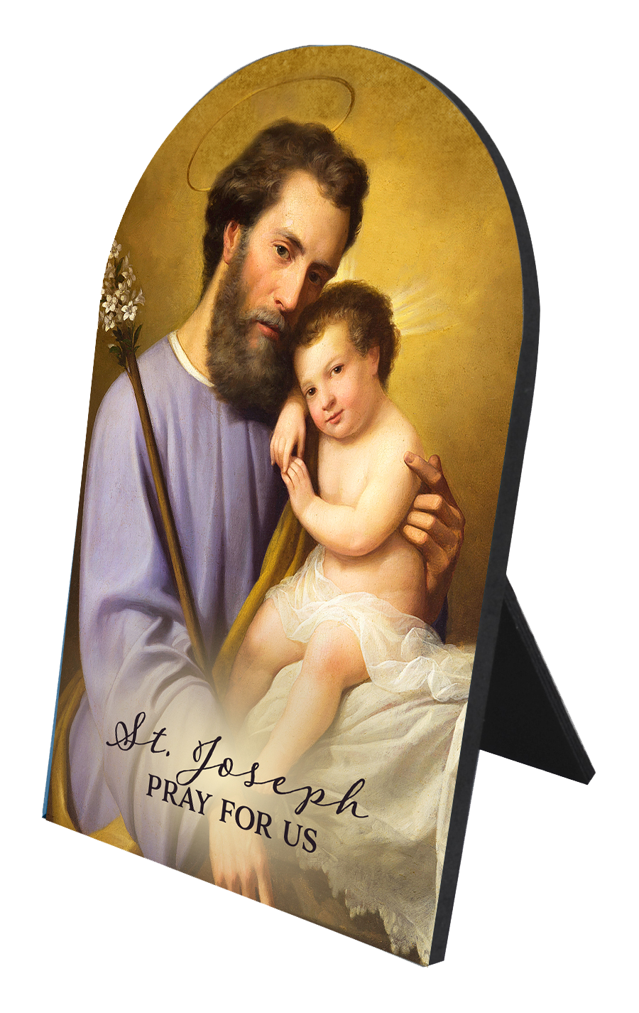 St Joseph Arched Desk Plaque