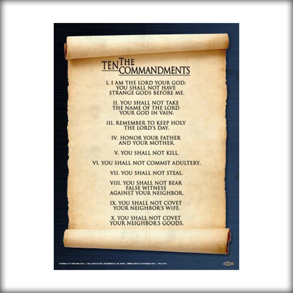 10 Commandments Scroll Poster