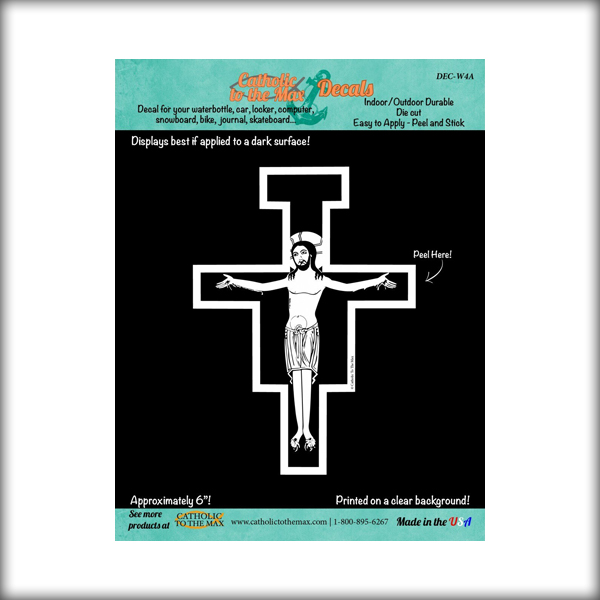 San Damiano Cross (White) Decal