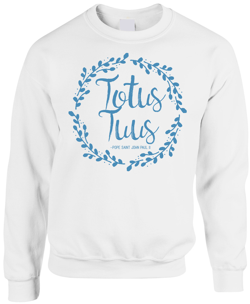 https://www.catholictothemax.com/catholic-apparel/totus-tuus-white-crewneck-sweatshirt/