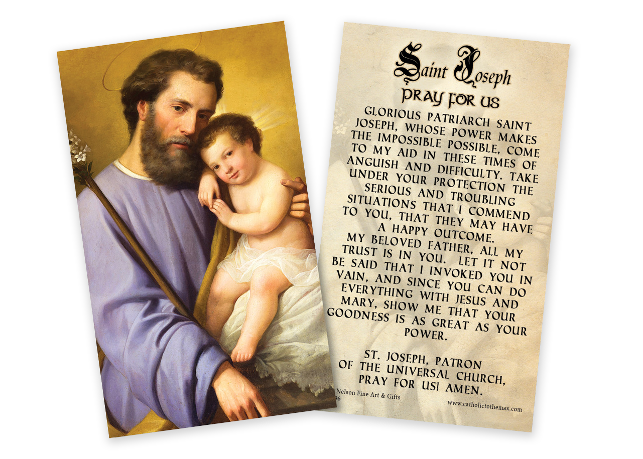 Commemorative St. Joseph Holy Card