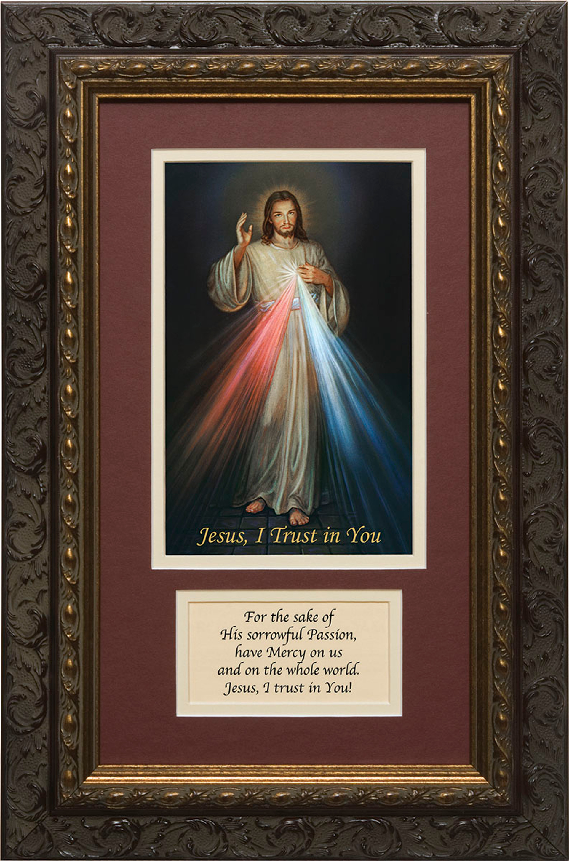 Divine Mercy Matted with Prayer