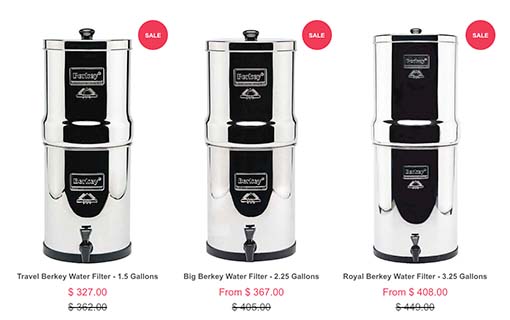 Berkey Reduced Prices