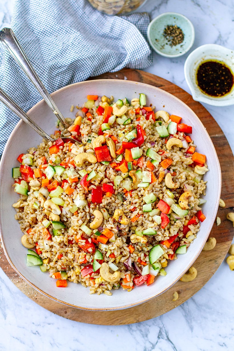 Brown Rice & Cashew Salad