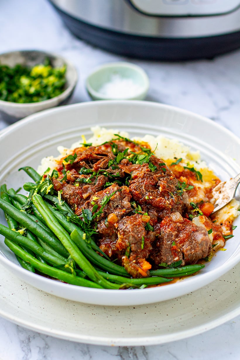 Beef Cheeks Braised In Tomato & Red Wine Sauce