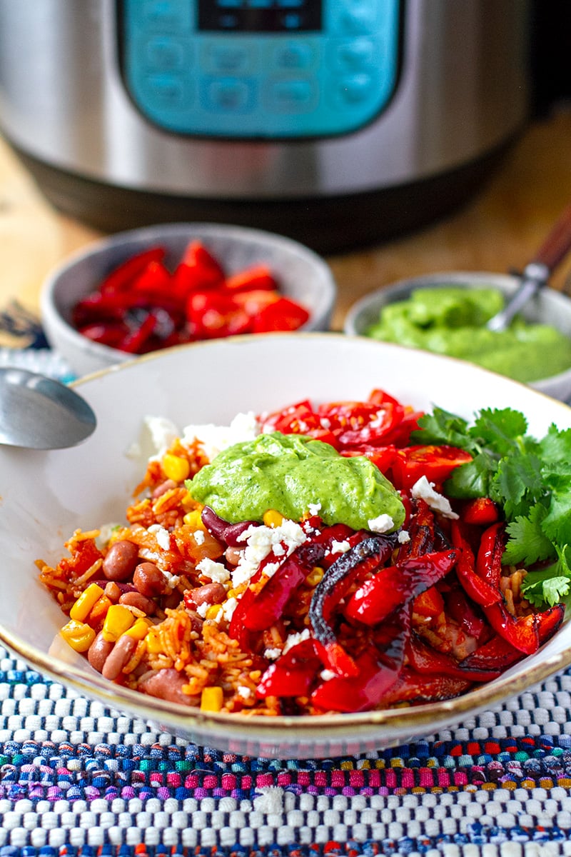 vegetarian Instant Pot burrito bowl 