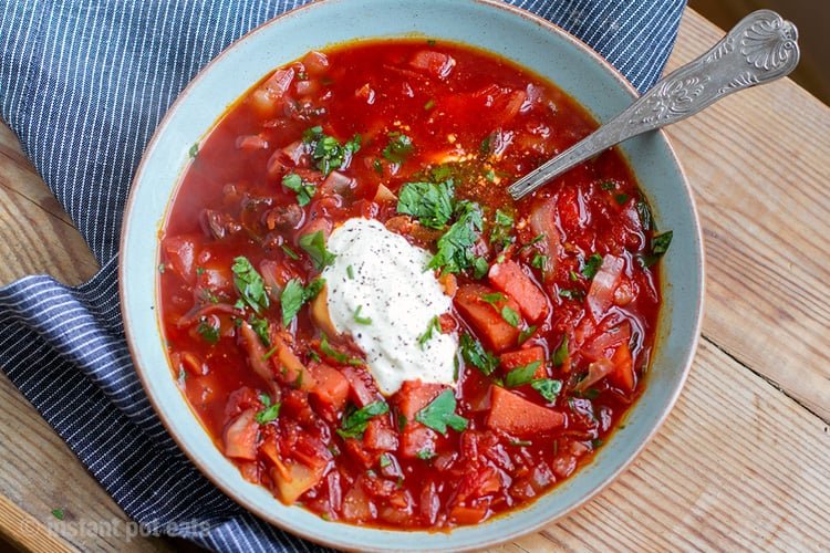 Instant Pot Borscht Recipe (Beet Soup)