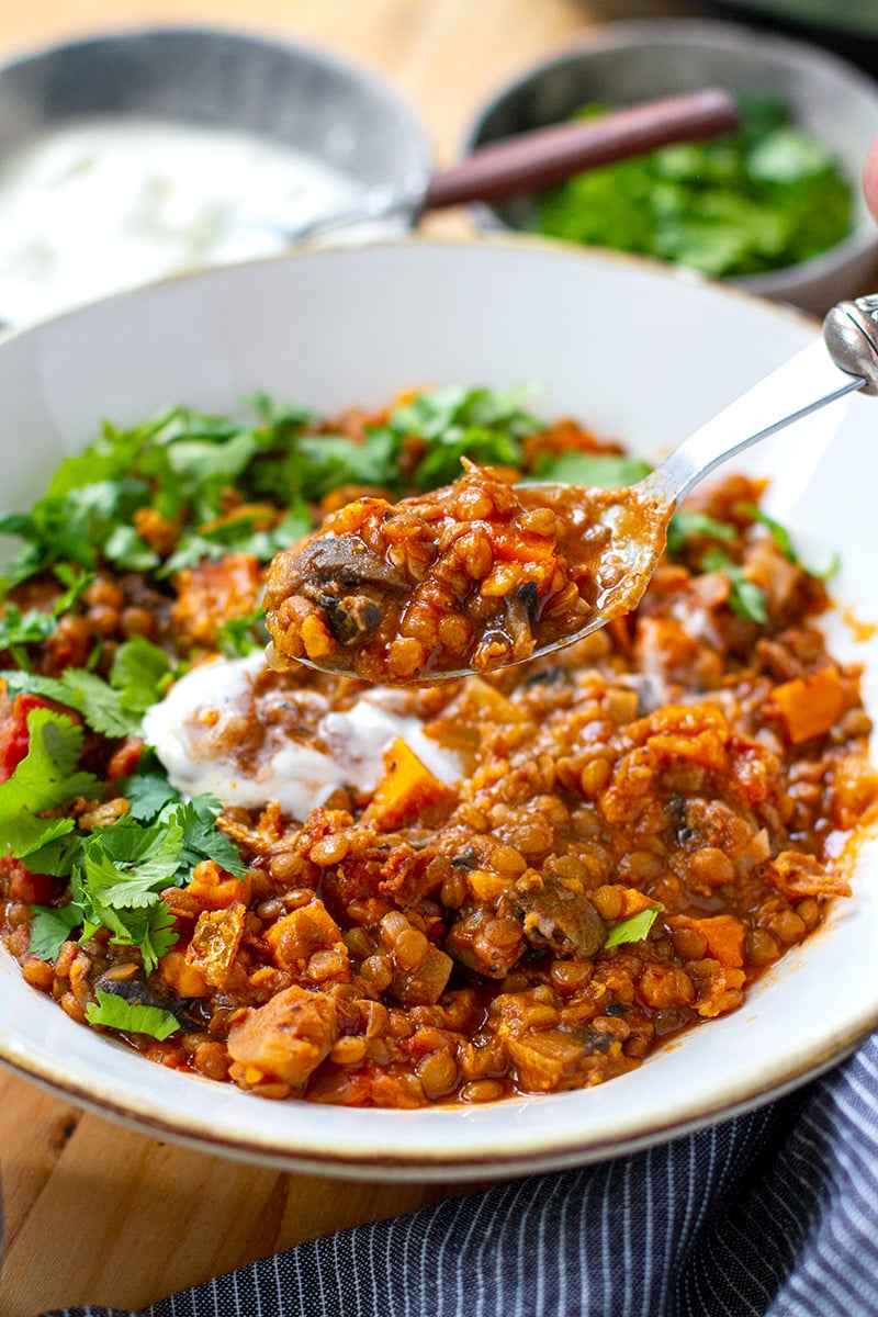 Smokey Instant Pot Lentil Stew 