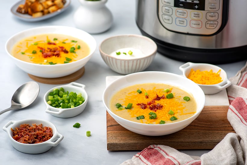 Instant Pot Loaded Potato Soup 
