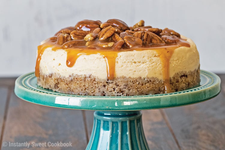 Instant Pot Caramel Pecan Cheesecake 