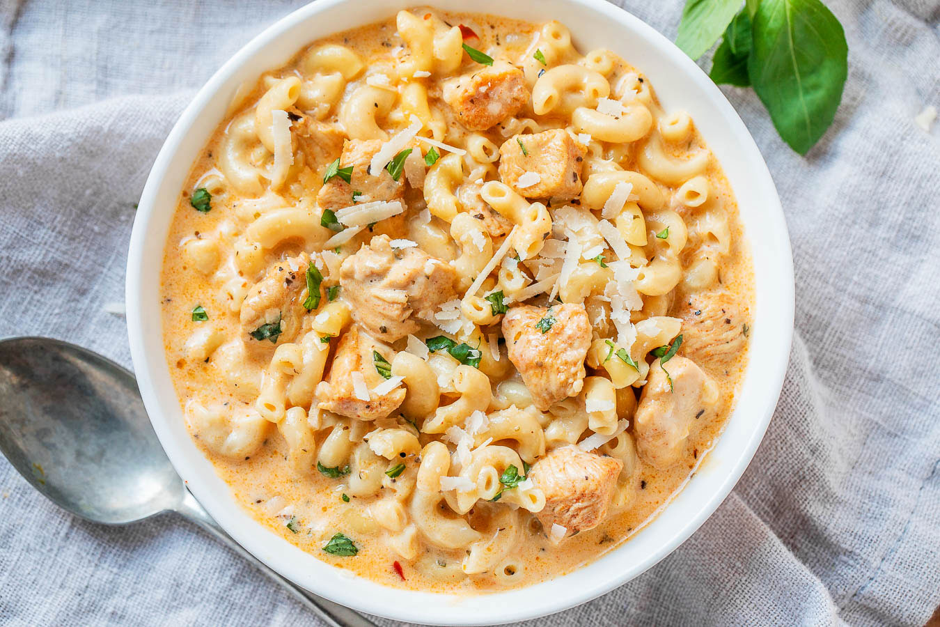 Instant Pot Creamy Garlic Parmesan Chicken Pasta⁠