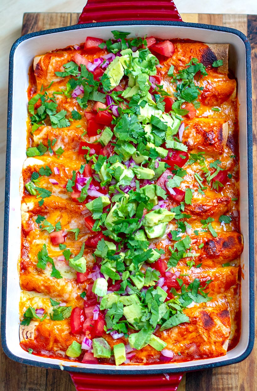 Instant Pot Chipotle Chicken Enchiladas