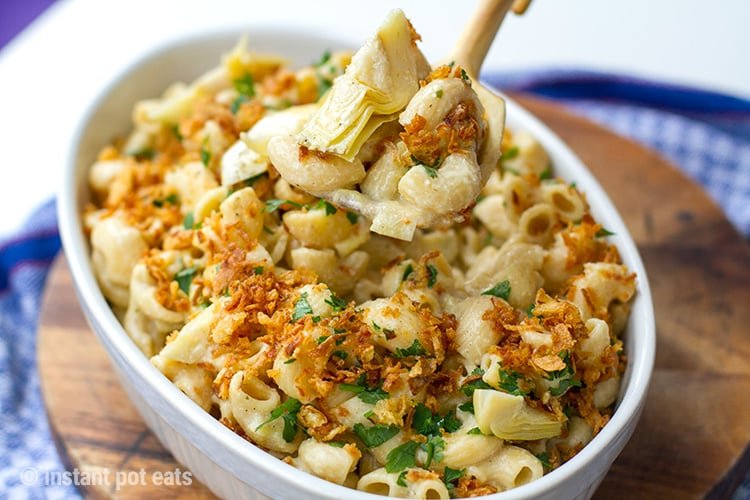 Vegan Instant Pot Mac and Cheese With Artichokes