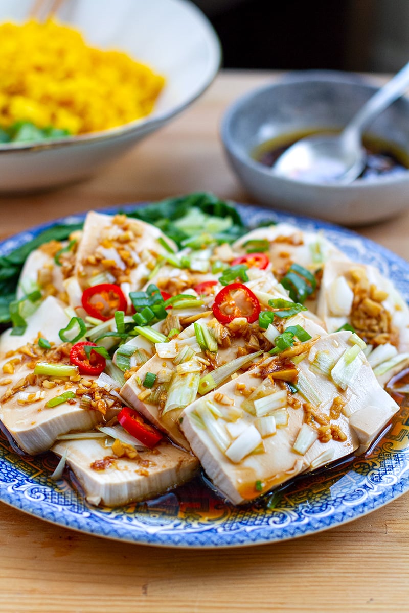Instant Pot Tofu and Bok Choy With Ginger Garlic Sauce