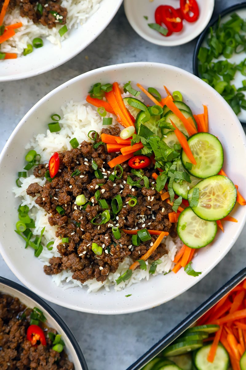 Korean Ground Beef Bowls